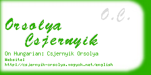 orsolya csjernyik business card